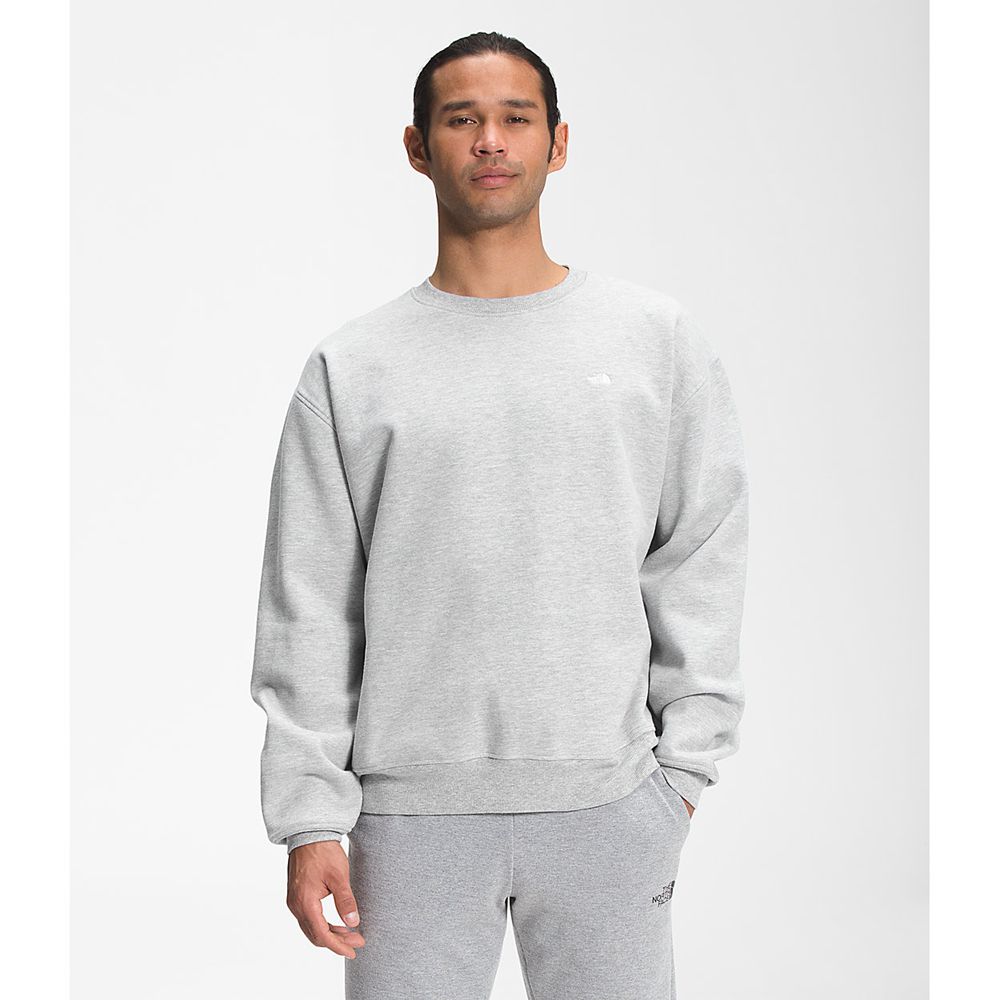 The North Face Sweatshirts Mens Australia - The North Face City Standard Crew Light Grey (KDQ-624795